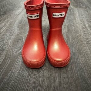 Hunter Kids Red Rain Boots (sz 4)